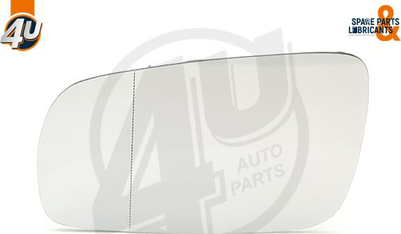 4U Autoparts 41516VV - Verre de rétroviseur, rétroviseur extérieur cwaw.fr