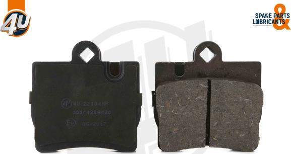 4U Autoparts 22104MR - Kit de plaquettes de frein, frein à disque cwaw.fr