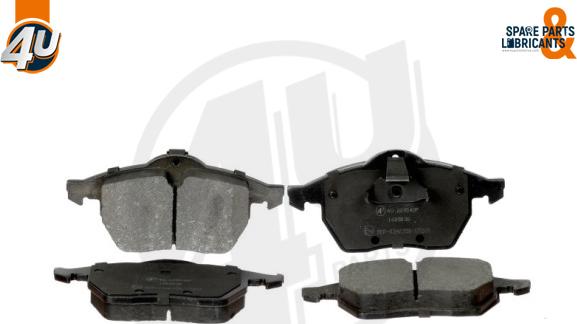 4U Autoparts 22304OP - Kit de plaquettes de frein, frein à disque cwaw.fr