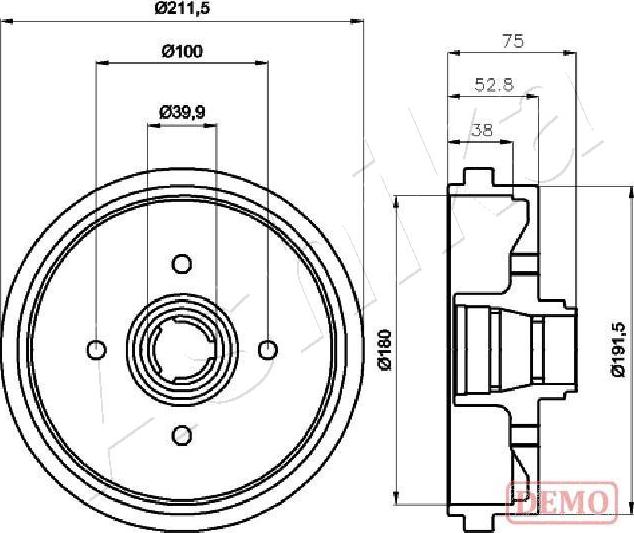 4X4 ESTANFI EST-56-00-0901C - Tambour de frein cwaw.fr