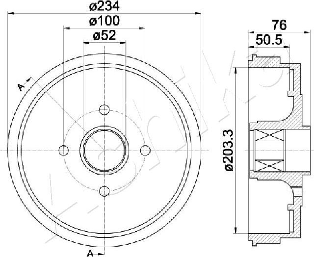 4X4 ESTANFI EST-56-00-0409 - Tambour de frein cwaw.fr