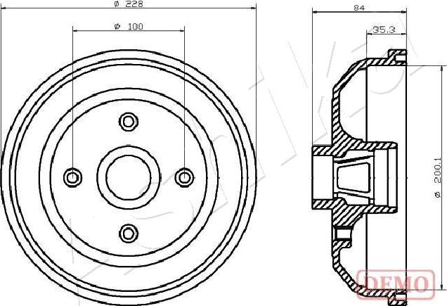 4X4 ESTANFI EST-56-00-0406C - Tambour de frein cwaw.fr