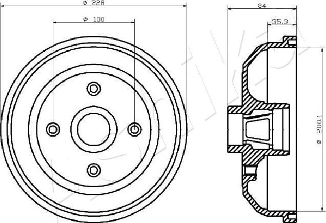 4X4 ESTANFI EST-56-00-0406 - Tambour de frein cwaw.fr