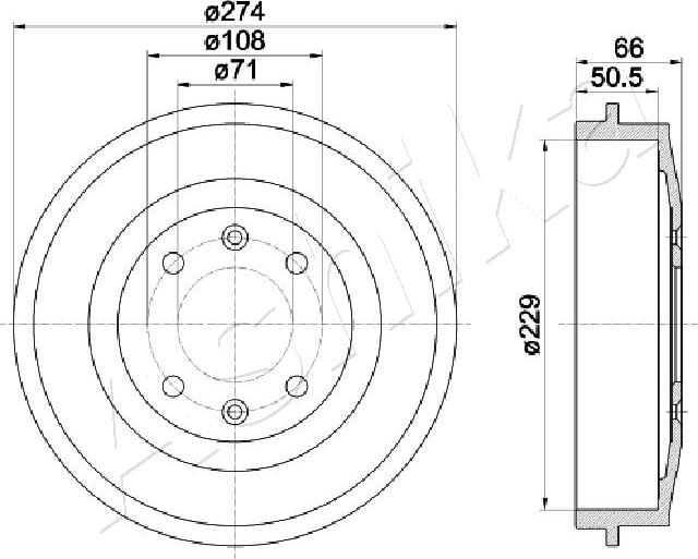 4X4 ESTANFI EST-56-00-0600 - Tambour de frein cwaw.fr