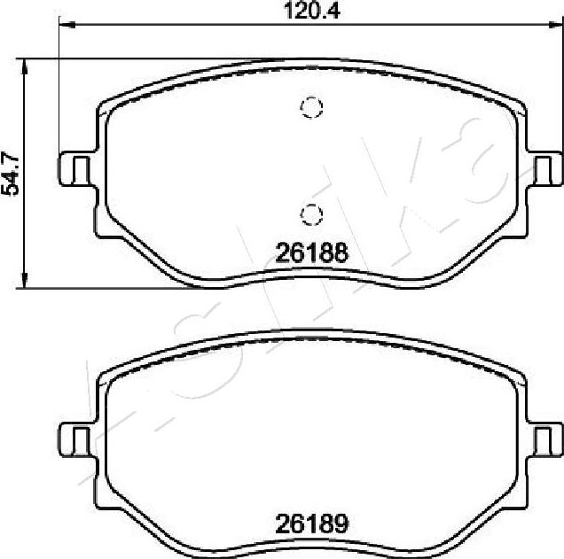 4X4 ESTANFI EST-50-00-0550 - Kit de plaquettes de frein, frein à disque cwaw.fr