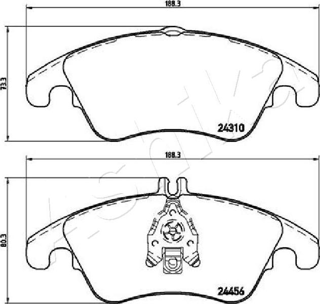 4X4 ESTANFI EST-50-00-0513 - Kit de plaquettes de frein, frein à disque cwaw.fr