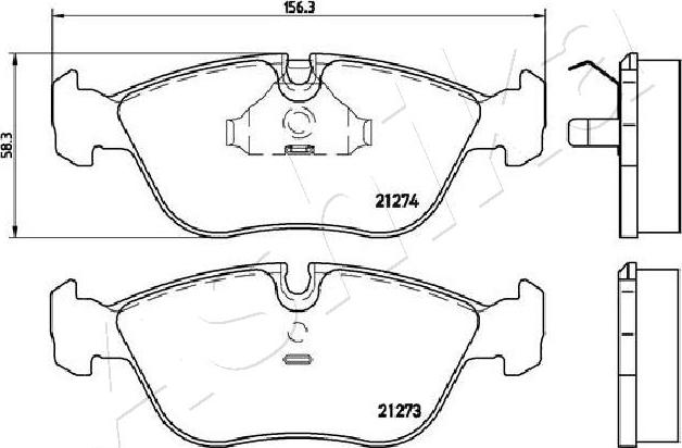 4X4 ESTANFI EST-50-00-0327 - Kit de plaquettes de frein, frein à disque cwaw.fr