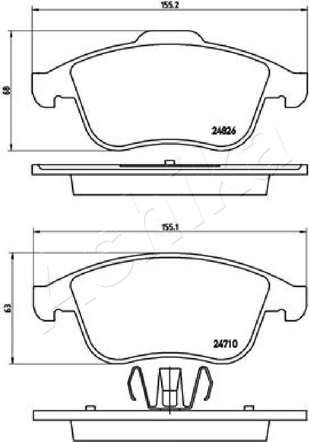 4X4 ESTANFI EST-50-00-0710 - Kit de plaquettes de frein, frein à disque cwaw.fr