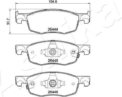 4X4 ESTANFI EST-50-02-2028 - Kit de plaquettes de frein, frein à disque cwaw.fr