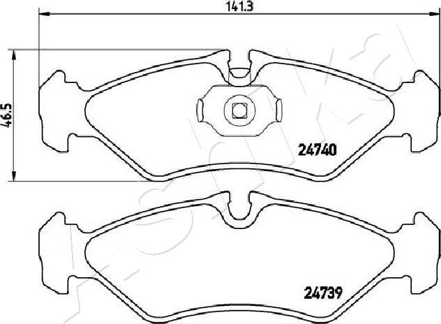 4X4 ESTANFI EST-51-00-0521 - Kit de plaquettes de frein, frein à disque cwaw.fr