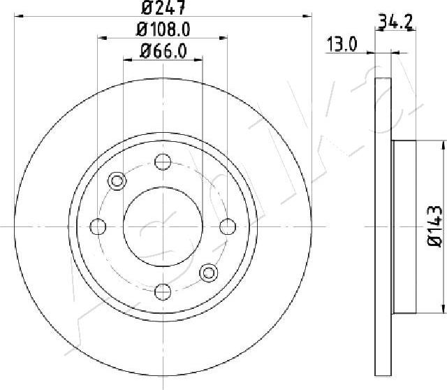 4X4 ESTANFI EST-60-00-0630 - Disque de frein cwaw.fr