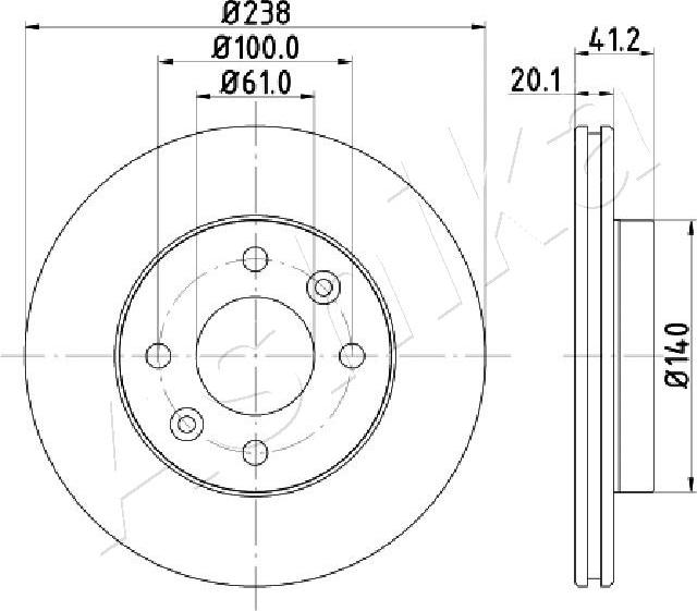 4X4 ESTANFI EST-60-00-0708 - Disque de frein cwaw.fr