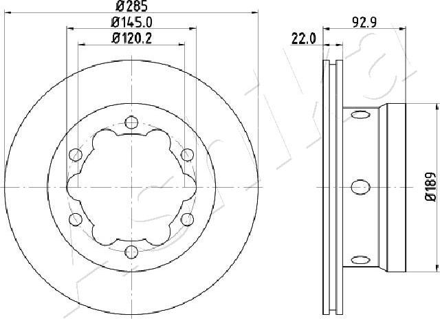 4X4 ESTANFI EST-61-00-0528 - Disque de frein cwaw.fr