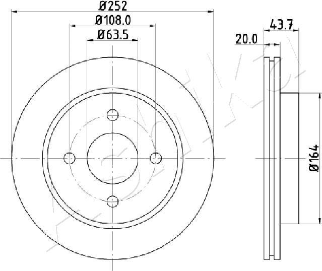 4X4 ESTANFI EST-61-00-0308 - Disque de frein cwaw.fr