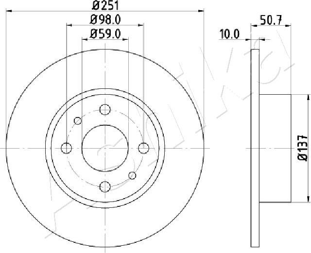 4X4 ESTANFI EST-61-00-0206 - Disque de frein cwaw.fr