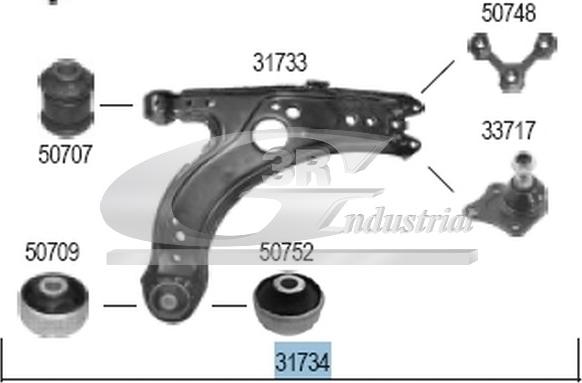 3RG 31734 - Bras de liaison, suspension de roue cwaw.fr