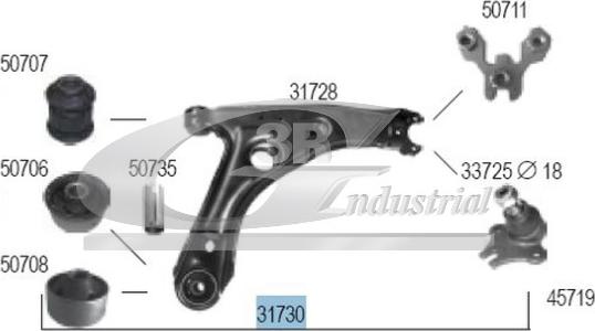 3RG 31730 - Bras de liaison, suspension de roue cwaw.fr