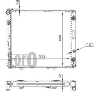 ABAKUS 054-017-0044 - Radiateur, refroidissement du moteur cwaw.fr