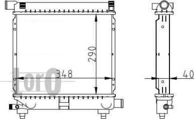 ABAKUS 054-017-0040 - Radiateur, refroidissement du moteur cwaw.fr