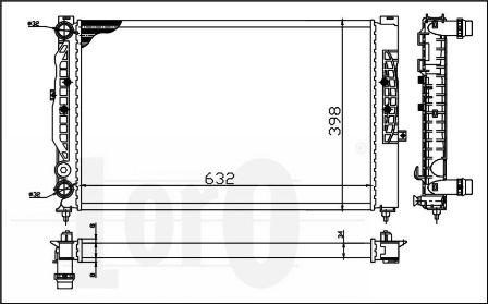 ABAKUS 053-017-0057 - Radiateur, refroidissement du moteur cwaw.fr