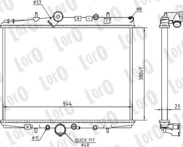 ABAKUS 009-017-0059 - Radiateur, refroidissement du moteur cwaw.fr