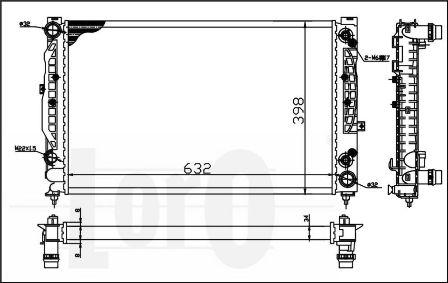 ABAKUS 003-017-0023 - Radiateur, refroidissement du moteur cwaw.fr