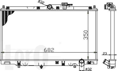 ABAKUS 018-017-0013-B - Radiateur, refroidissement du moteur cwaw.fr