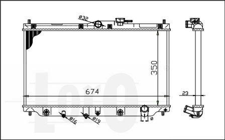 ABAKUS 018-017-0012-B - Radiateur, refroidissement du moteur cwaw.fr