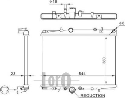 ABAKUS 038-017-0002 - Radiateur, refroidissement du moteur cwaw.fr