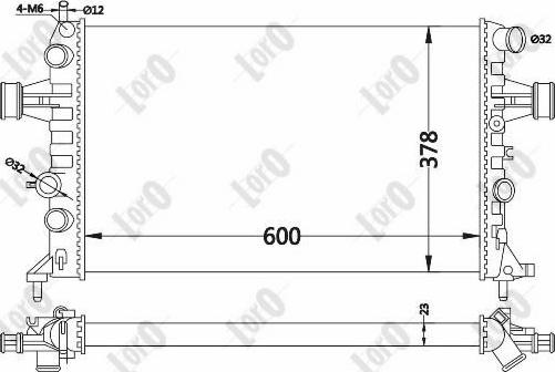 ABAKUS 037-017-0019 - Radiateur, refroidissement du moteur cwaw.fr