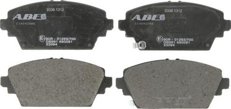 ABE C14042ABE - Kit de plaquettes de frein, frein à disque cwaw.fr