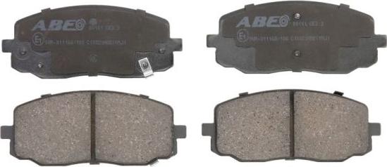 ABE C10320ABE - Kit de plaquettes de frein, frein à disque cwaw.fr