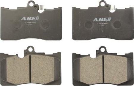 ABE C12116ABE - Kit de plaquettes de frein, frein à disque cwaw.fr