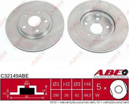 ABE C32149ABE - Disque de frein cwaw.fr