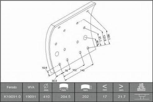 ABEX B2758151 - Kit de garnitures de frein, frein à tambour cwaw.fr