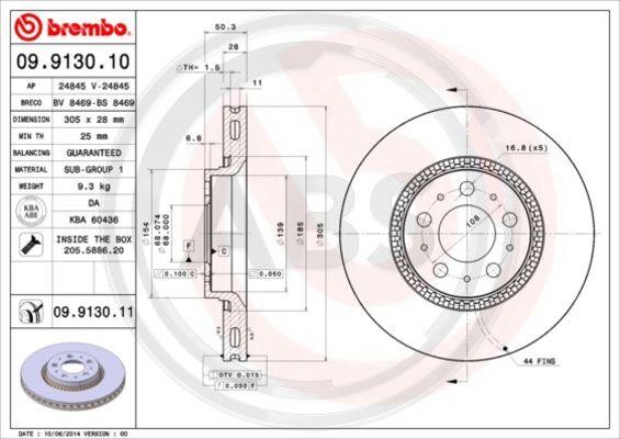 A.B.S. 09.9130.11 - Disque de frein cwaw.fr