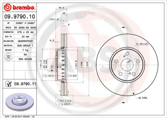 A.B.S. 09.9790.10 - Disque de frein cwaw.fr