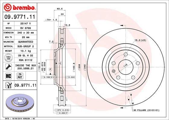 A.B.S. 09.9771.11 - Disque de frein cwaw.fr