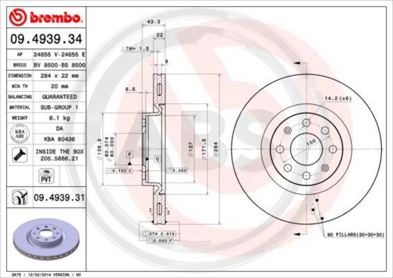 A.B.S. 09.4939.31 - Disque de frein cwaw.fr