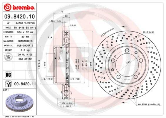 A.B.S. 09.8420.10 - Disque de frein cwaw.fr