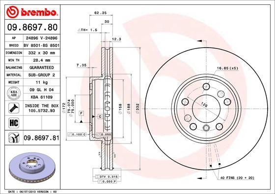 A.B.S. 09.8697.81 - Disque de frein cwaw.fr