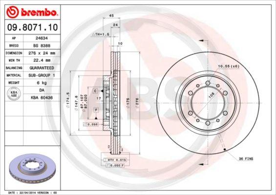 A.B.S. 09.8071.10 - Disque de frein cwaw.fr