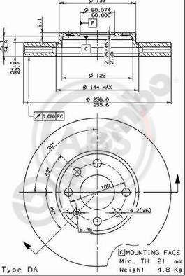 A.B.S. 09.7628.11 - Disque de frein cwaw.fr