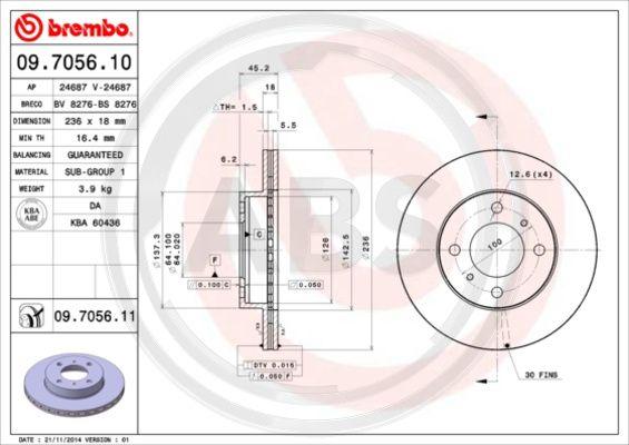 A.B.S. 09.7056.10 - Disque de frein cwaw.fr