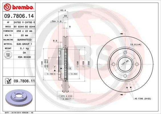 A.B.S. 09.7806.11 - Disque de frein cwaw.fr