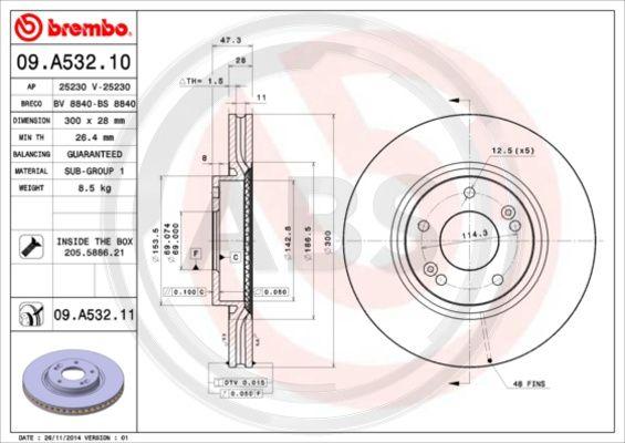 A.B.S. 09.A532.10 - Disque de frein cwaw.fr