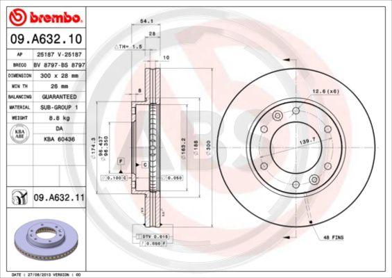 A.B.S. 09.A632.10 - Disque de frein cwaw.fr