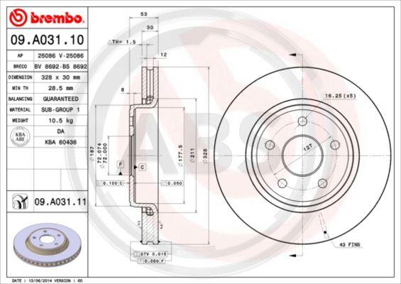 A.B.S. 09.A031.11 - Disque de frein cwaw.fr