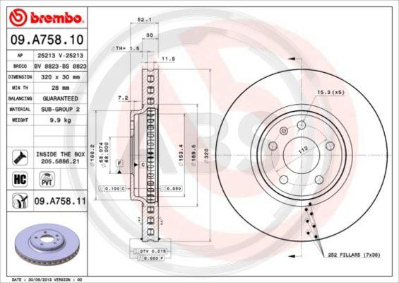 A.B.S. 09.A758.11 - Disque de frein cwaw.fr