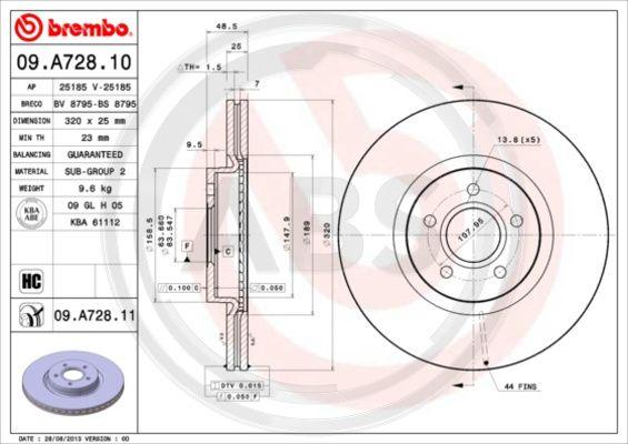 A.B.S. 09.A728.11 - Disque de frein cwaw.fr